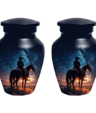 Western Cowboy Urn For Dads Ashes - Dallas Cowboys Mini Urns For Adult Male