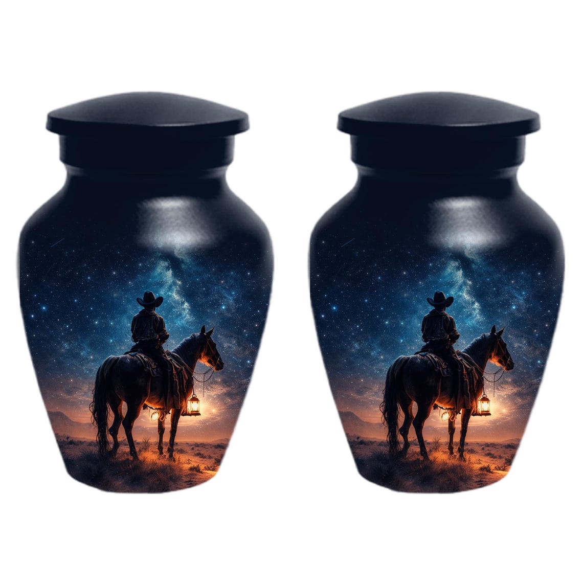 Western Cowboy Urn For Dads Ashes - Dallas Cowboys Mini Urns For Adult Male
