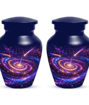 Galaxy Urn For Human Ashes - Blue Memorial Urns For Adult Male & Female