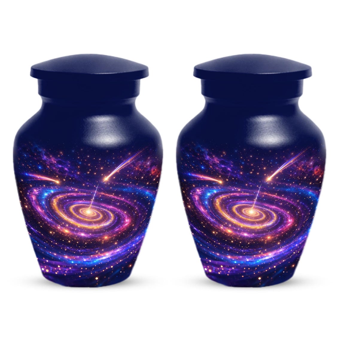 Galaxy Urn For Human Ashes - Blue Memorial Urns For Adult Male & Female