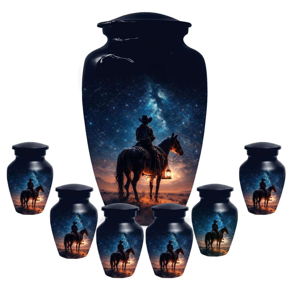 Western Cowboy Urn For Dads Ashes - Dallas Cowboys Mini Urns For Adult Male