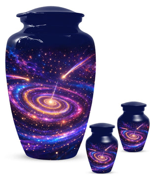 Galaxy Urn For Human Ashes - Blue Memorial Urns For Adult Male & Female