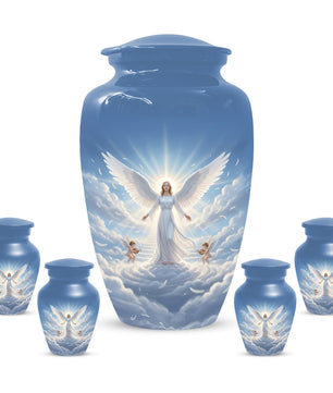 Guardian Angel Urn For Mom | Handmade Cremation Urns For Women Ashes