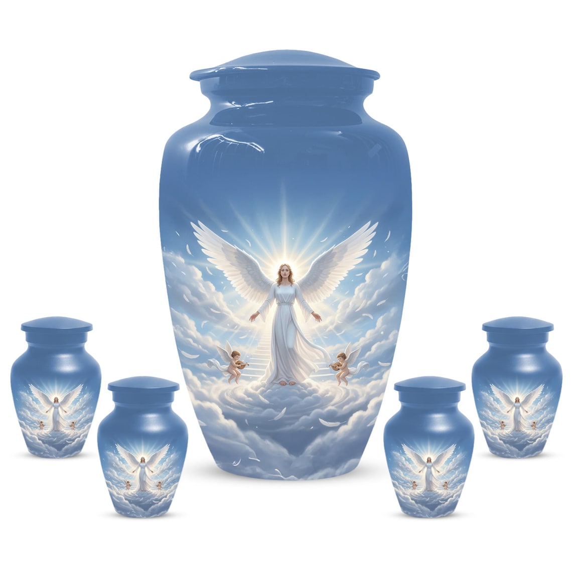 Guardian Angel Urn For Mom | Handmade Cremation Urns For Women Ashes
