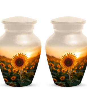 Sunflower Urn For Female | Flower Cremation Urns For Adult Human Ashes