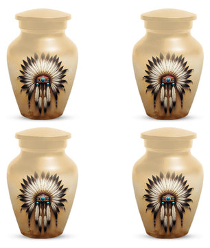 Native American Urns for Human Ashes | Western Memorial Mini Keepsake Urn for Adults