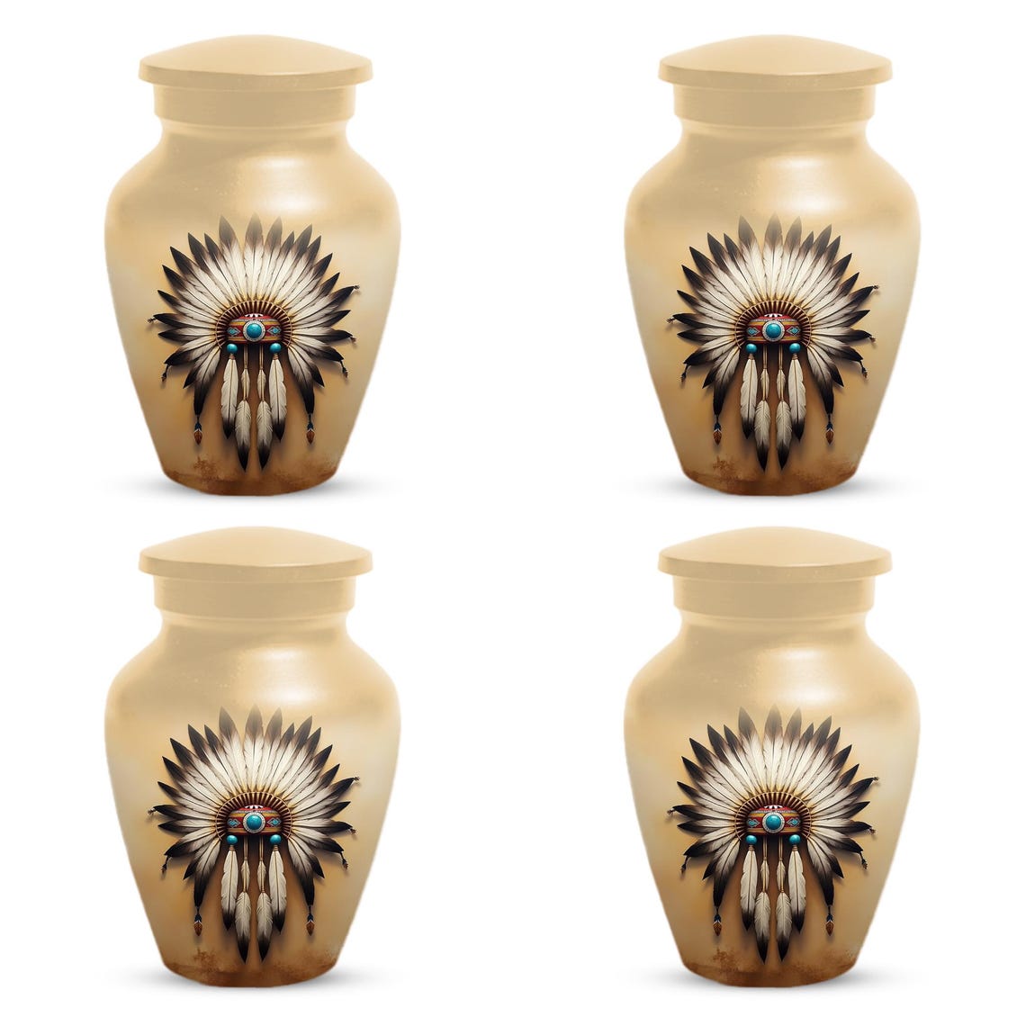 Native American Urns for Human Ashes | Western Memorial Mini Keepsake Urn for Adults