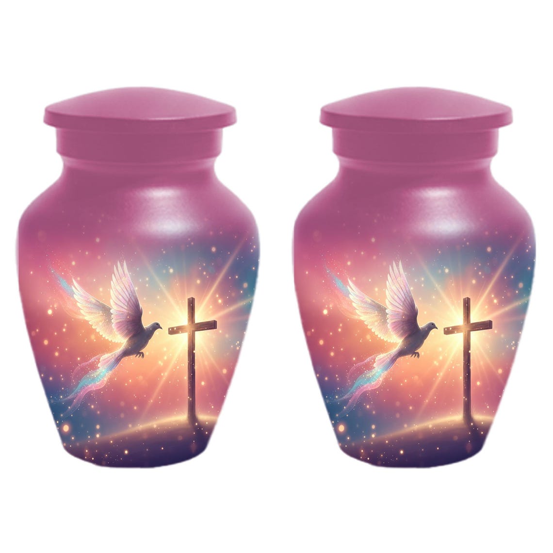 Dove Cremation Urn for Ashes - Cross Religious Urns For Male & Female Ash