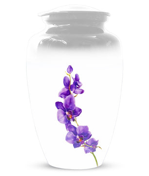 Puprle Orchid Urn For Human Ashes - Flower Mini Urns For Male and Female