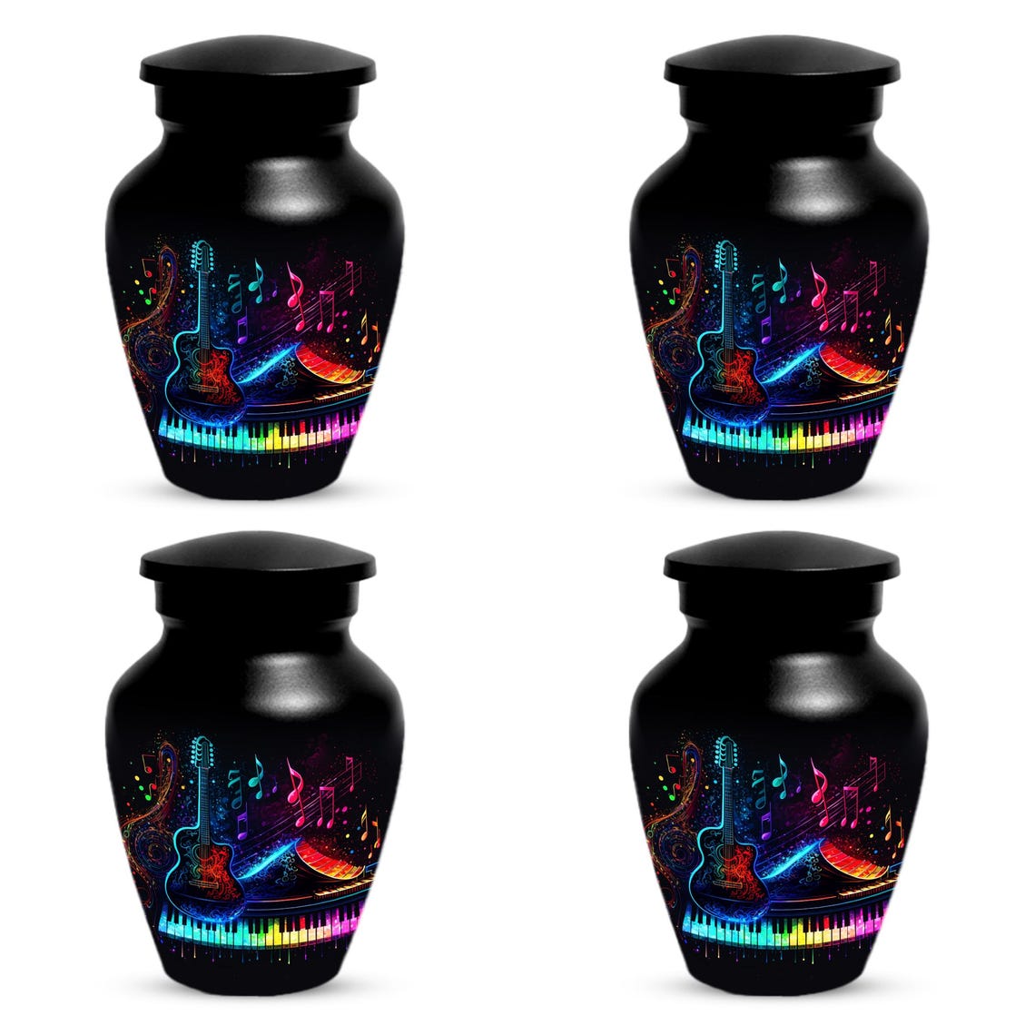 Guitar Music Note Urn For Ashes - Piano Cremation Urns For Male & Female