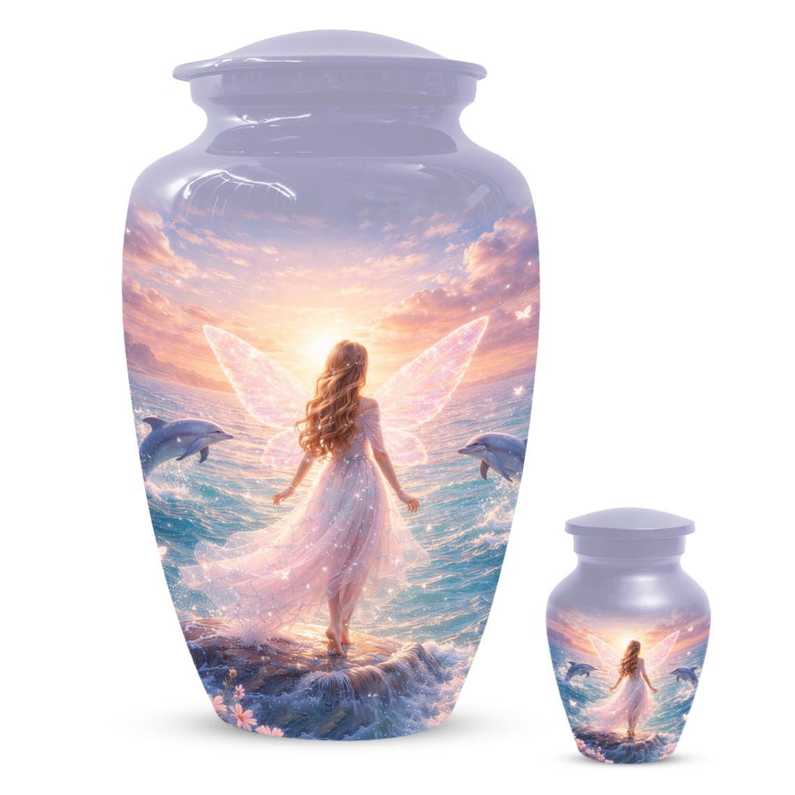 Mermaid Urn For Women Ashes - Fairy Princess Cremation Urns For Female