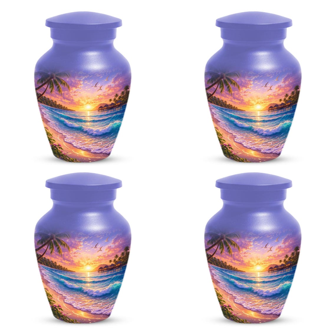 Beach Scene Urn - Ocean Wave Memorial Urns For Human Ashes
