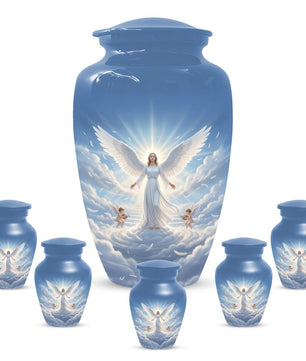 Guardian Angel Urn For Mom | Handmade Cremation Urns For Women Ashes