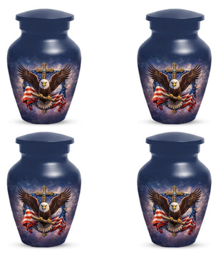Flying Eagle Urn For Human Ashes - Celtic Cross Religious Cremation Urns For Dad