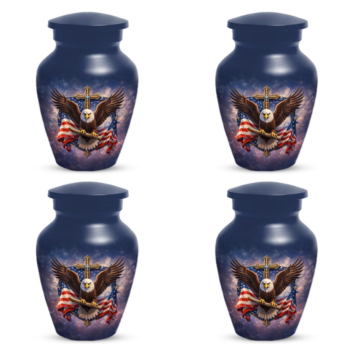 Flying Eagle Urn For Human Ashes - Celtic Cross Religious Cremation Urns For Dad