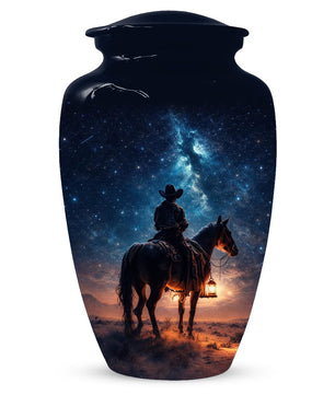 Western Cowboy Urn For Dads Ashes - Dallas Cowboys Mini Urns For Adult Male