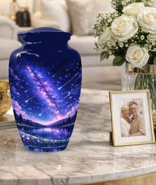 Star Galaxy Urn For Ashes - Decorative Teardrop Urns For Adult Mom and Dad