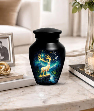 Deer Urn For Human Ashes - Forest Animal Cremation Urns For Male and Female