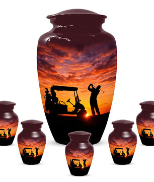 Golf Urn For Dad Ashes - Custom Personalized Sports Urns For Adult Male
