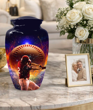 Baseball Urn For Male Ashes - Custom Sports Mini Urns For Dad