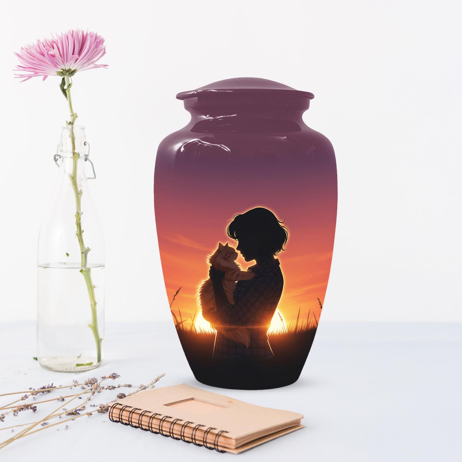 Orange Cat Cremation Urns For Ashes