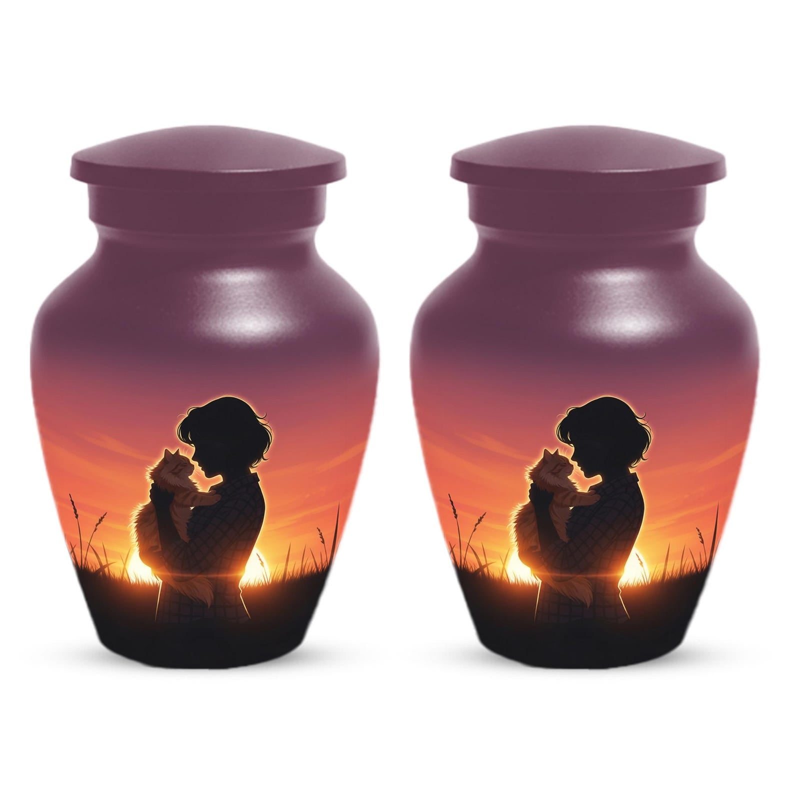 Orange Cat Cremation Urns For Ashes