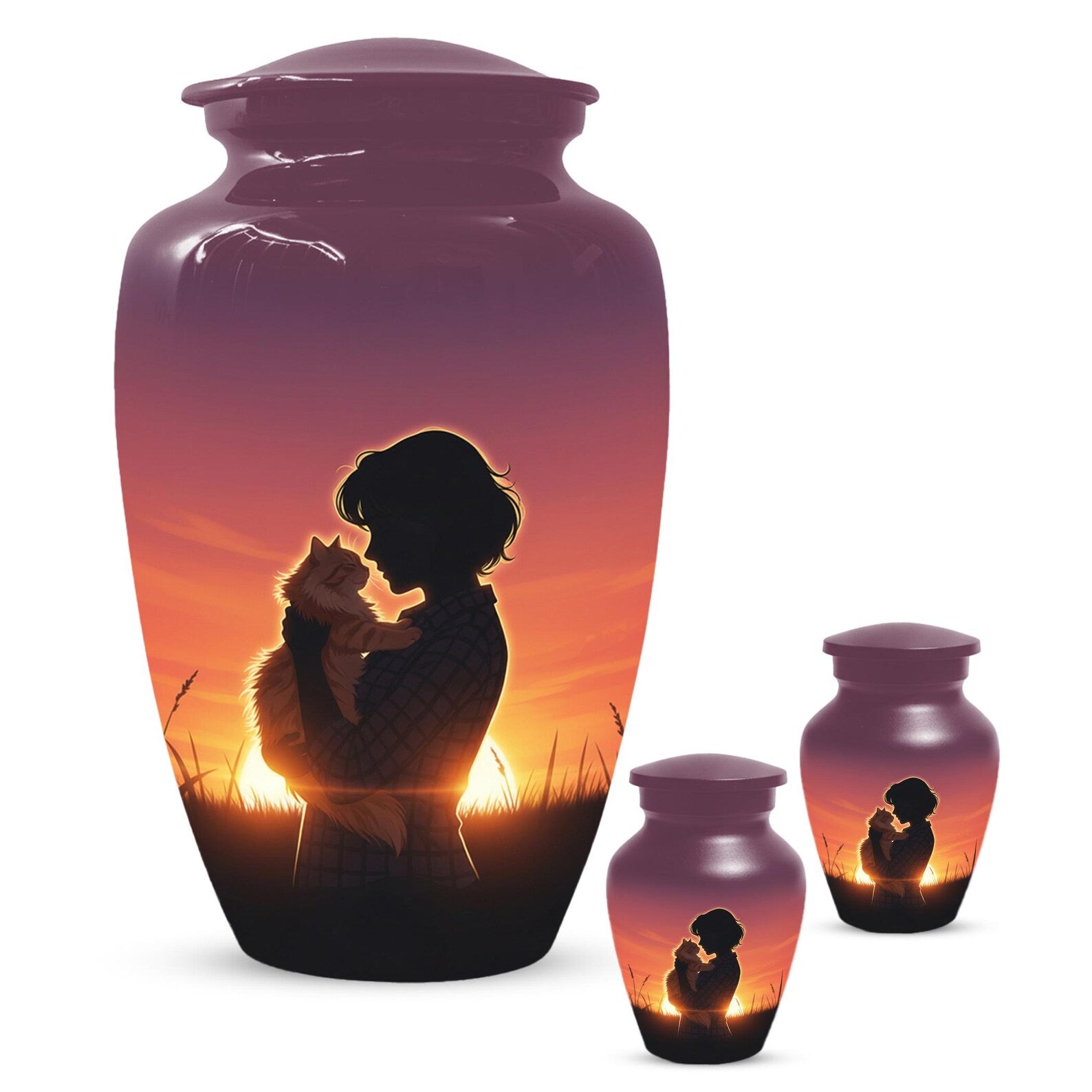 Orange Cat Cremation Urns For Ashes