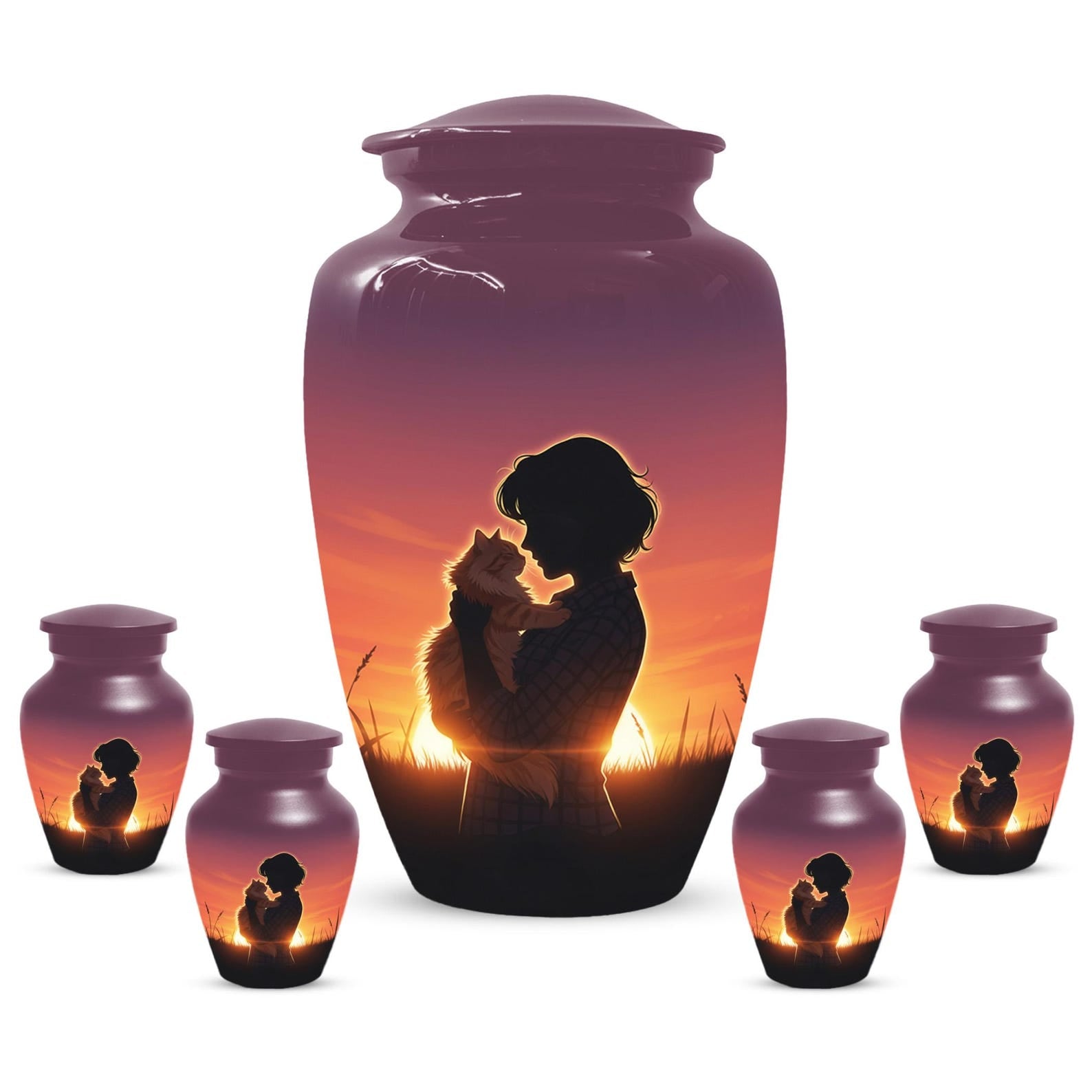 Orange Cat Cremation Urns For Ashes