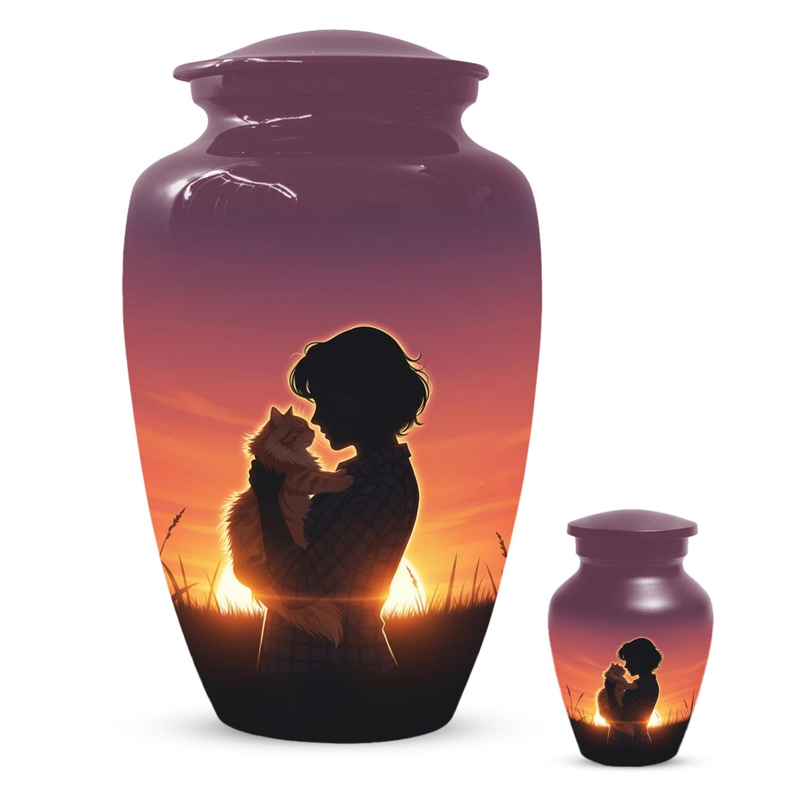 Orange Cat Cremation Urns For Ashes