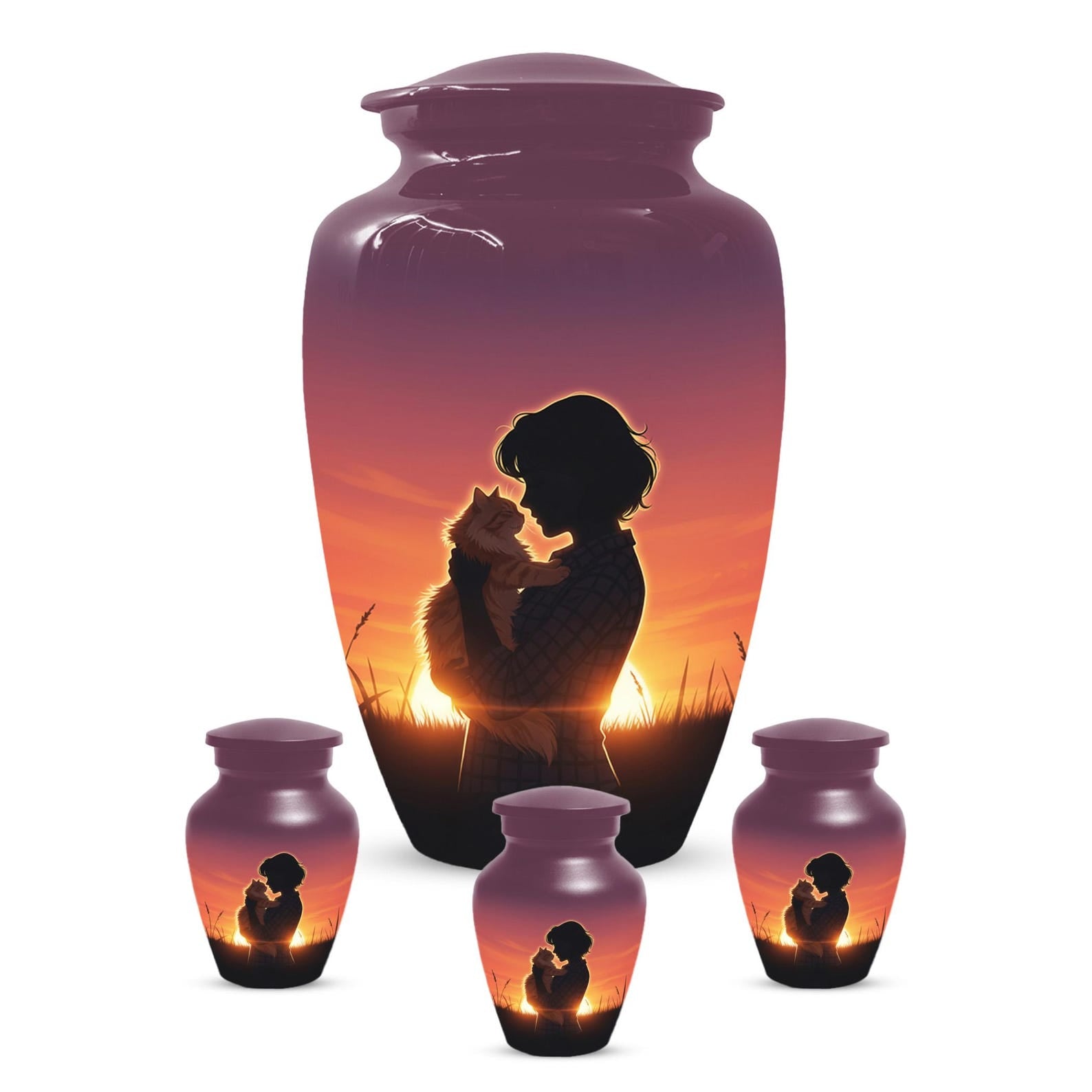 Orange Cat Cremation Urns For Ashes