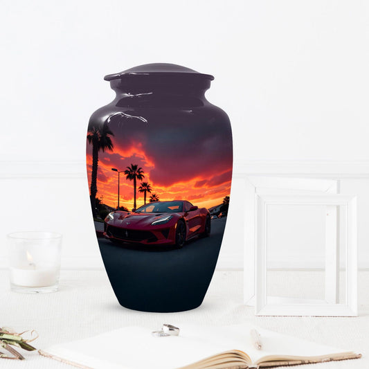 Red Car Cremation Urn For Human Ashes