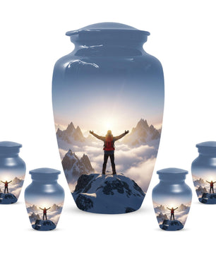 Hiking Urns For Adult Male | Mountain Cremation Urn for Human Ashes Cremains