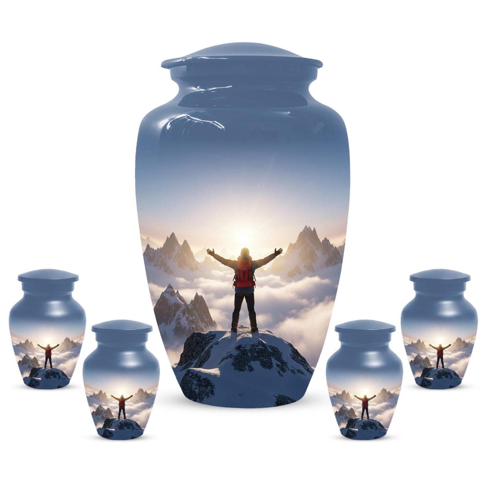 Hiking Urns For Adult Male | Mountain Cremation Urn for Human Ashes Cremains
