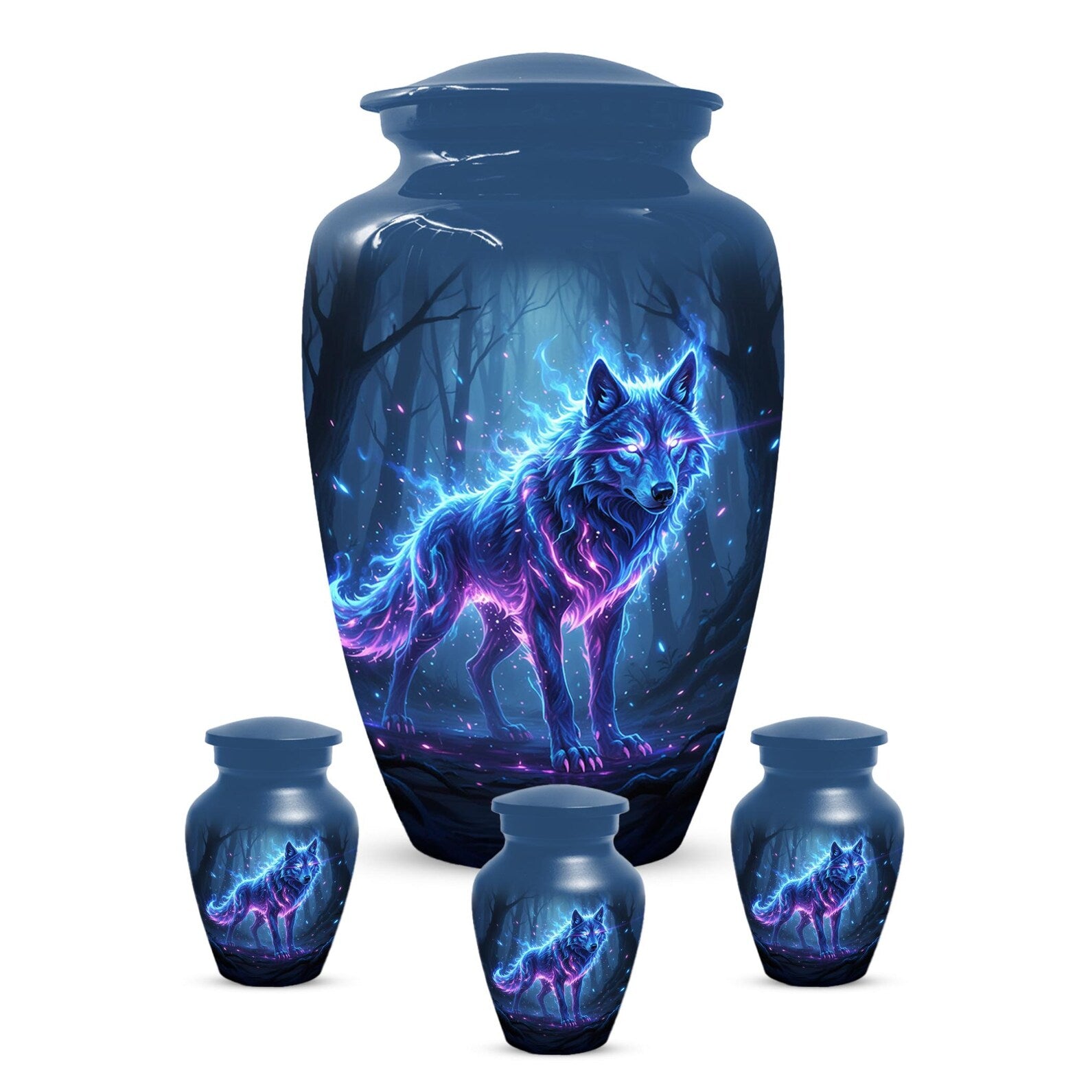 Wolf Urn For Human Ashes Male | Small Keepsake Cremation Urns For Men