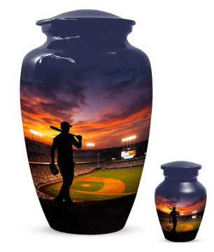 Baseball Urn For Adult Male - Personalized Sports Cremation Urns For Dad