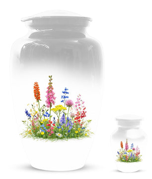 Flower Cremation Urns For Ashes - Wildflower Floral Urn For Male & Female