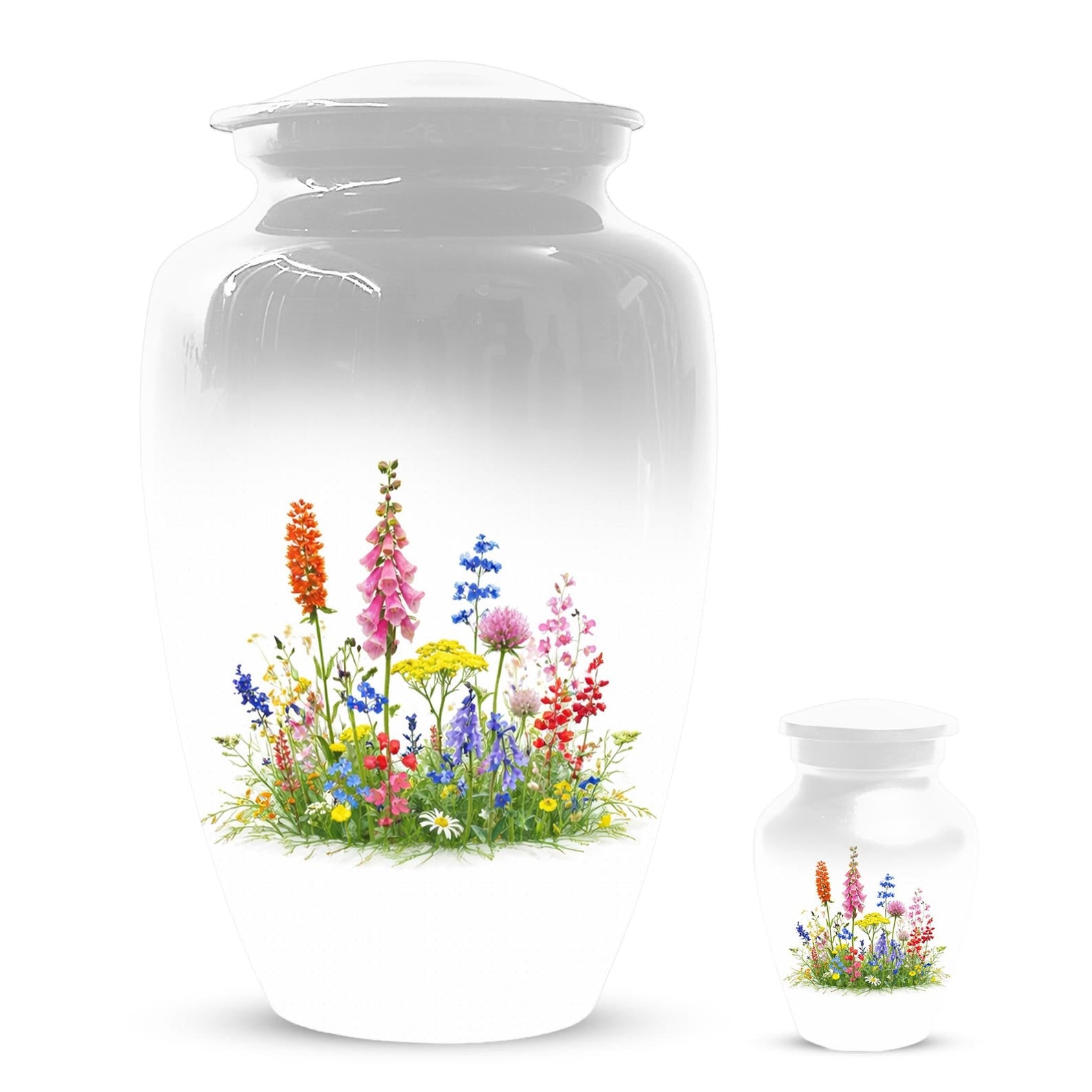 Flower Cremation Urns For Ashes - Wildflower Floral Urn For Male & Female