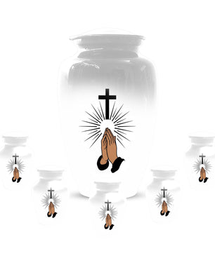 Praying Hands Religious Urn - Cross Urns For Human Ashes Male & Female