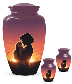 Orange Cat Cremation Urns For Ashes | Small keepsake Urn For Pet Memorial