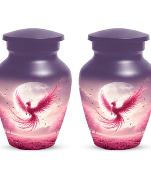 Pink Phoenix Urn For Ashes - Personalized Cremation Urns For Mom