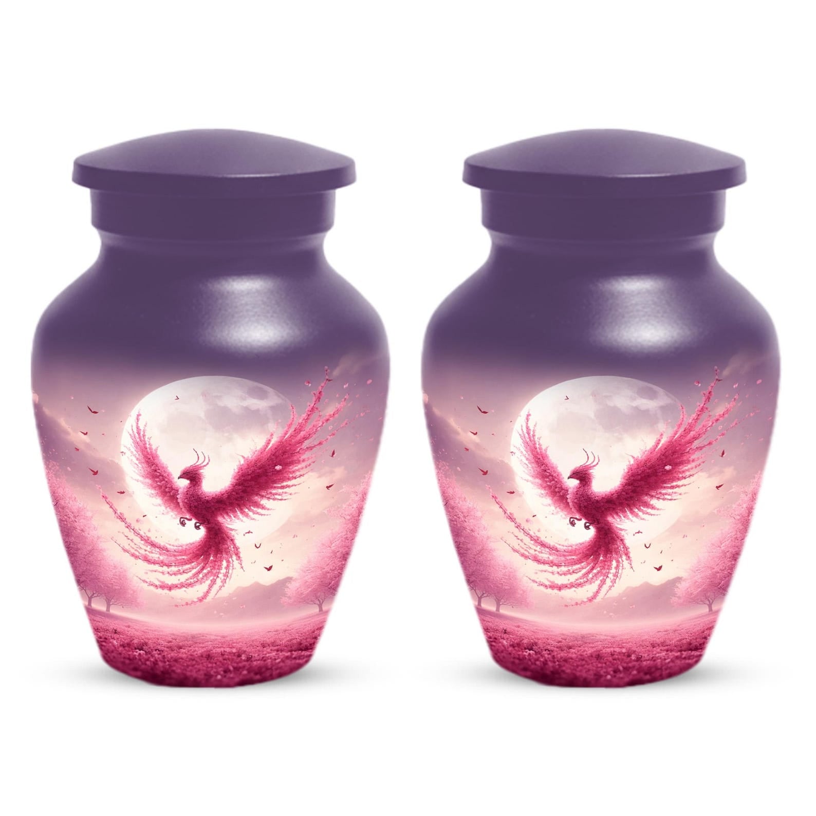Pink Phoenix Urn For Ashes - Personalized Cremation Urns For Mom