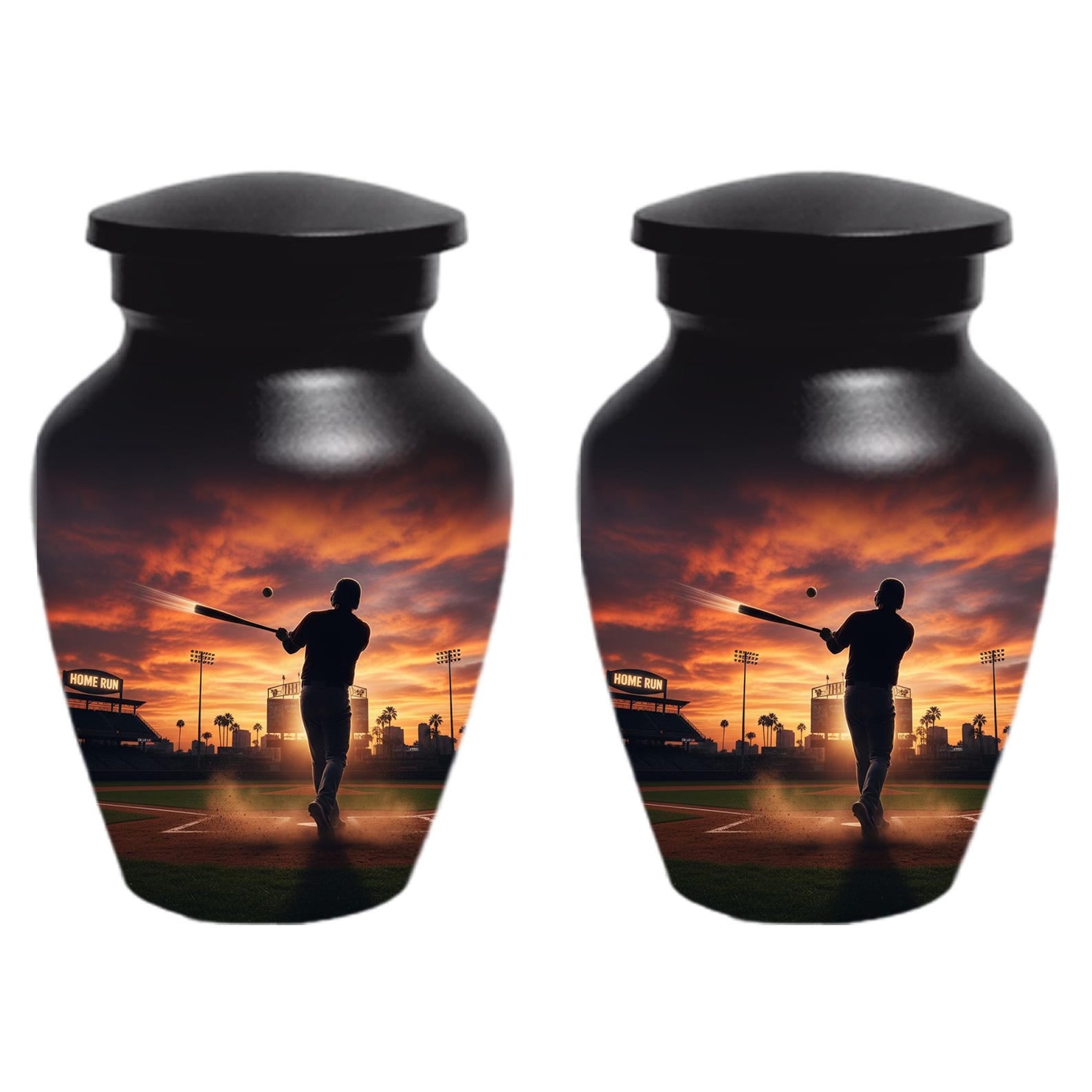 Baseball Player Urn for Dad, Stadium Keepsake Cremation Urns For Adult Male