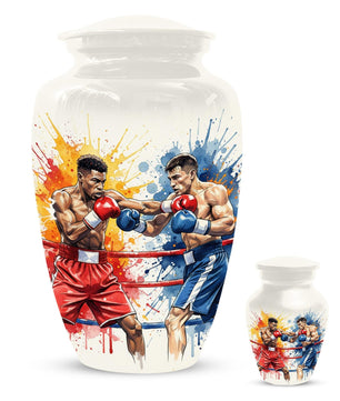 Boxing Artistic Urn for Ashes - Cremation Urns for Sports- Small Keepsakes
