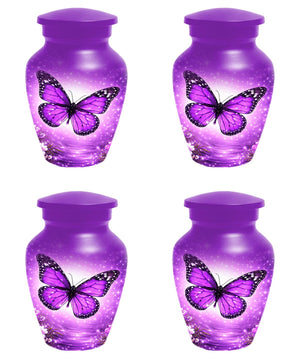 Purple Butterfly Urn For Mom - Cremation Urns For Women With Butterflies
