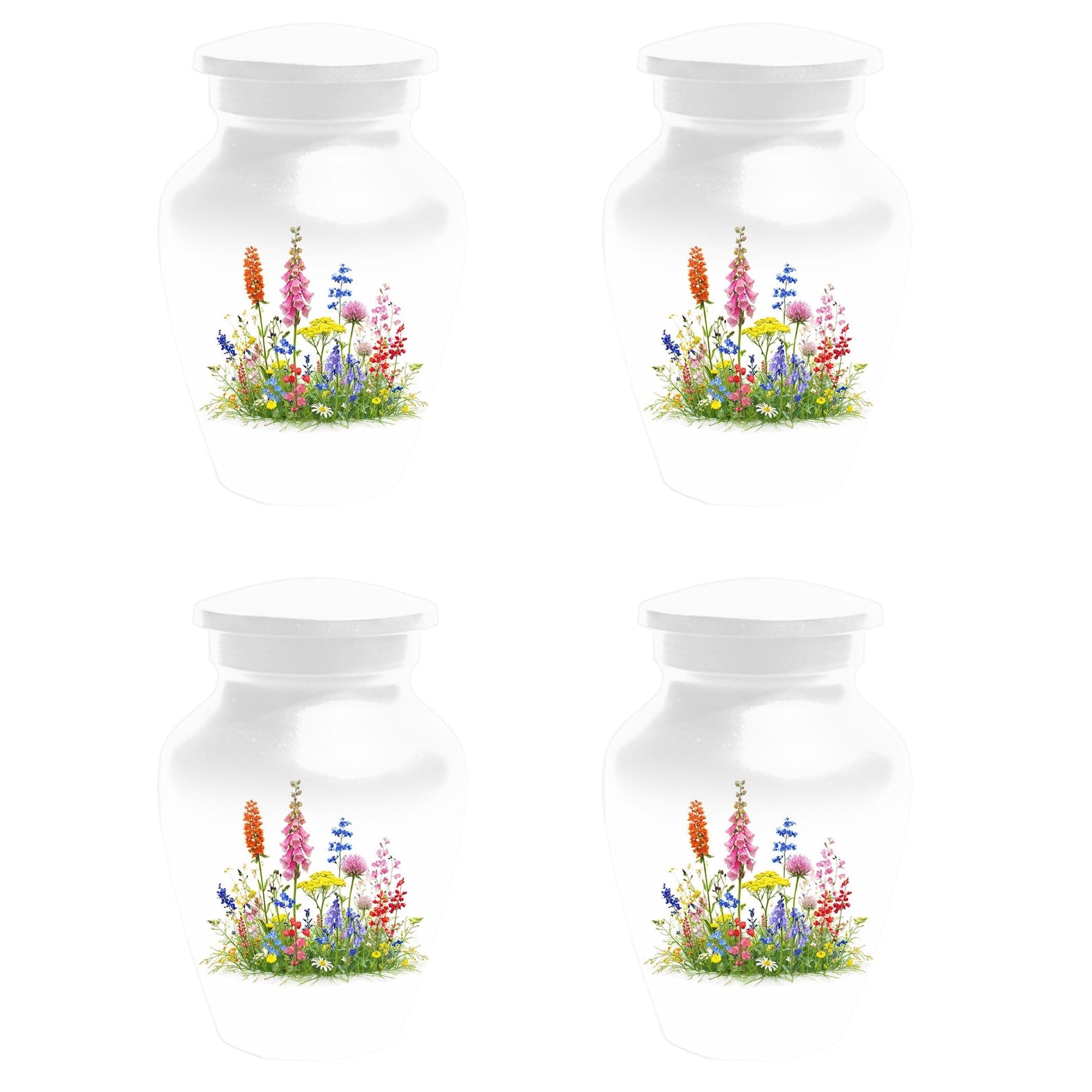 Flower Cremation Urns For Ashes - Wildflower Floral Urn For Male & Female