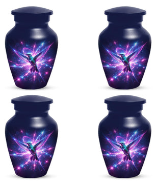 Purple Hummingbird Urn For Women Ashes - Full Size and Mini Cremation Urns For Mom