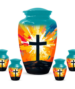 Celtic Cross Urn For Ashes | Religious Burial Cremation Urns For Adult Human Remains