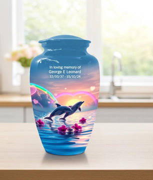 Dolphin Cremation Urns For Human Ashes | Ocean Urn For Adult Male and Female