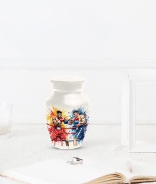 Boxing Artistic Urn for Ashes - Cremation Urns for Sports- Small Keepsakes
