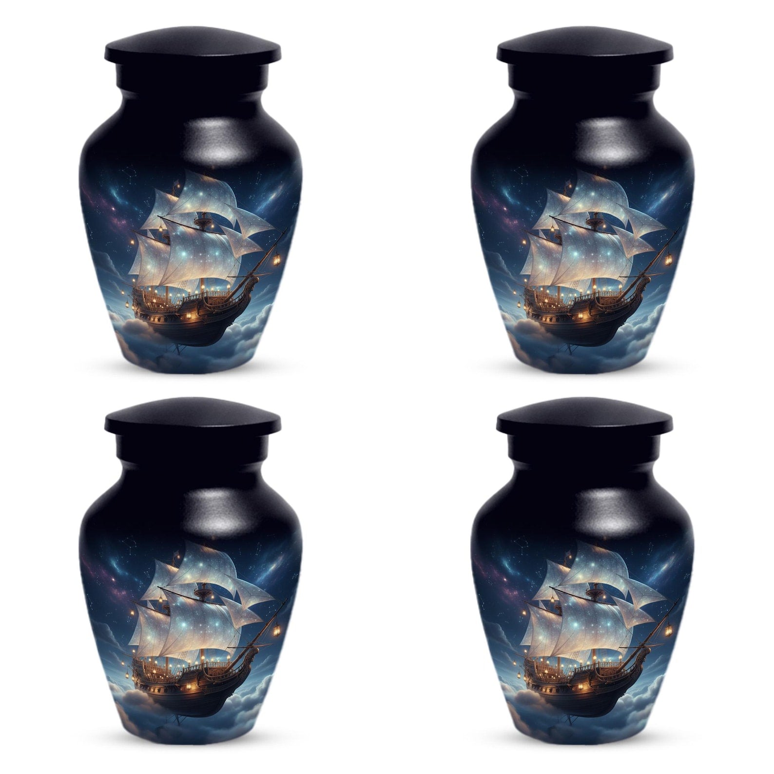 Sailboat Urns For Human Ashes | Heavenly Ship Custom Funeral Urn For Adults
